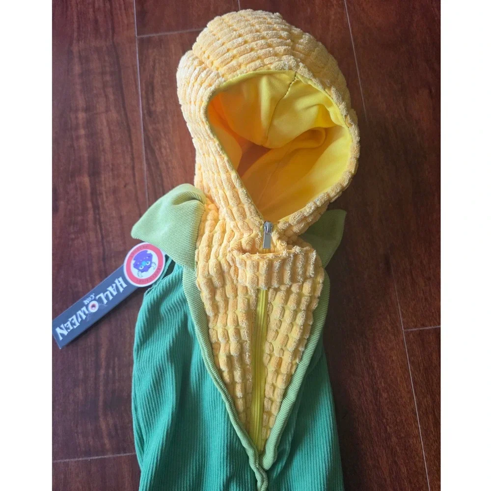 Infant Aww Shucks Corn on the Cob Bunting Costume Green Yellow 3-6M NEW